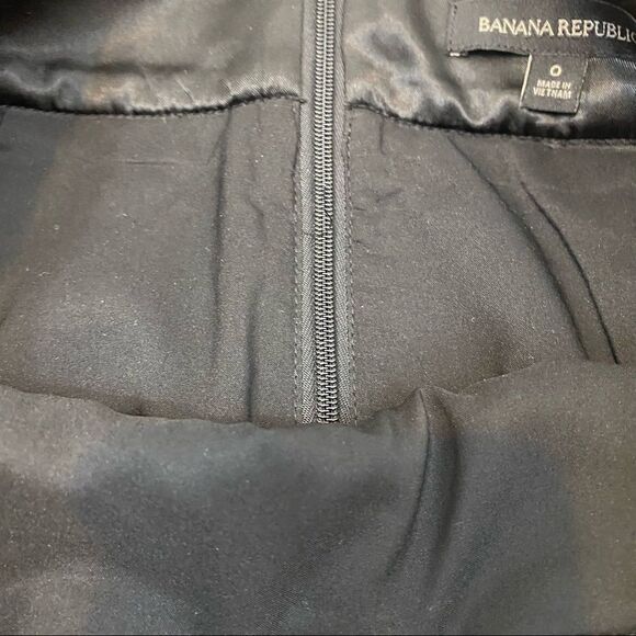 Banana Republic Tweed Faux Leather Trimmed Skirt 0 - Picture 12 of 13